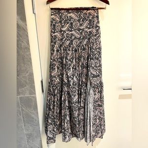 Veronica Beard Serence Printed Slit Maxi Skirt
